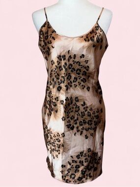 Secret Treasures Leopard-Print Slip in Brown and Black